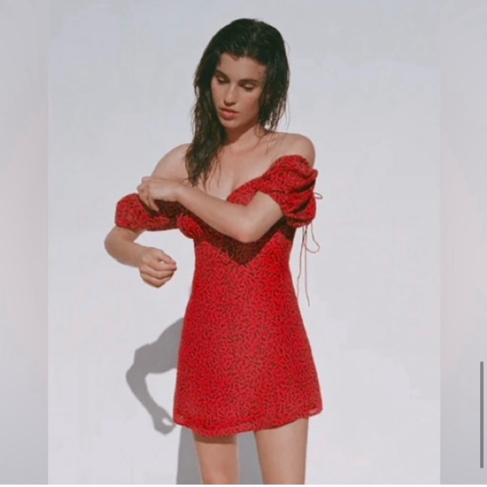 RÉALISATION RED MINI DRESS - RED SQUIGGLE